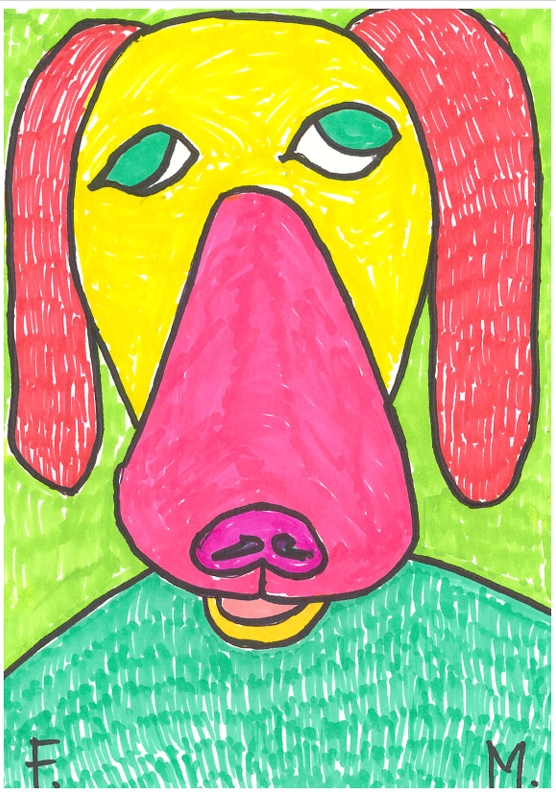Self-potrait as a strag dog (A5)